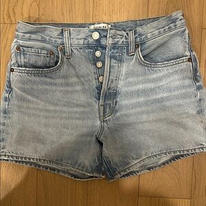 Agolde Women's Faded Blue Jean Shorts
